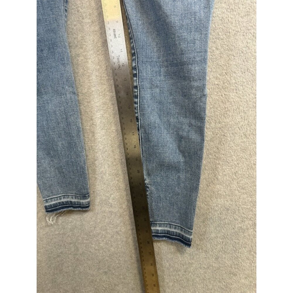 Seven 7 For All Mankind The Ankle Skinny Jeans Sz 25 Mid Rise Light Wash EUC - Picture 8 of 15